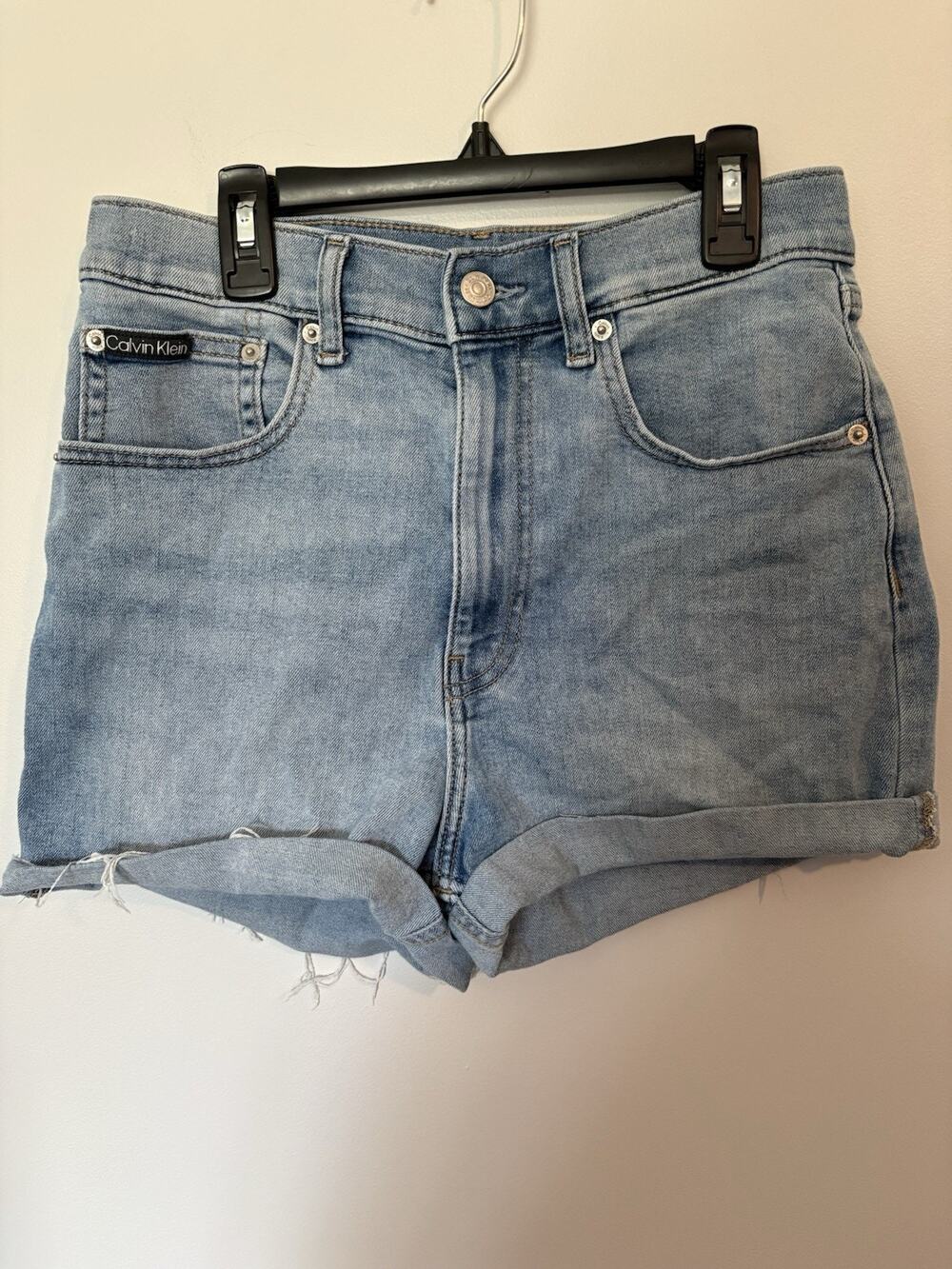 Calvin Klein “midi Shorts” Jean Shorts, Light Wash, Size 29